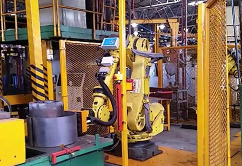 出口斯里兰卡电永磁铁配合机器人爪手搬运钢圈